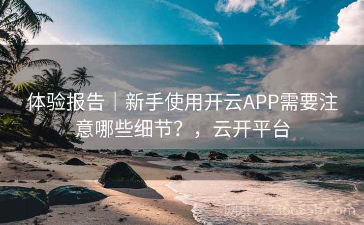 体验报告｜新手使用开云APP需要注意哪些细节？，云开平台