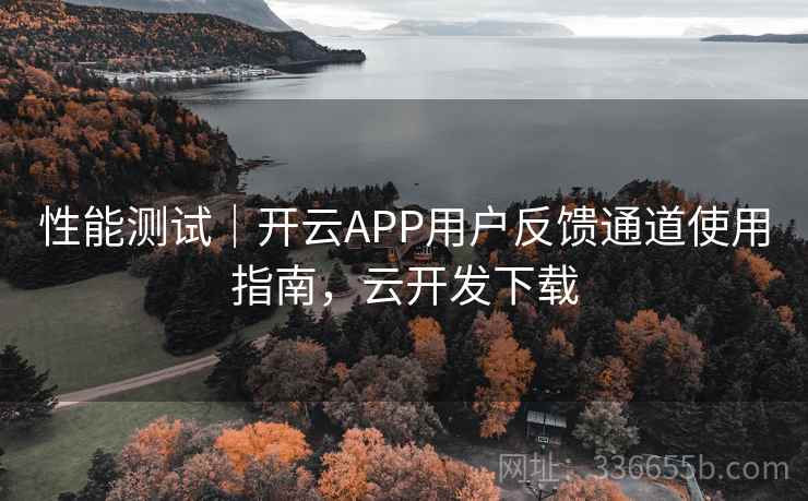 性能测试｜开云APP用户反馈通道使用指南，云开发下载