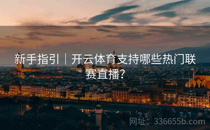 新手指引｜开云体育支持哪些热门联赛直播？