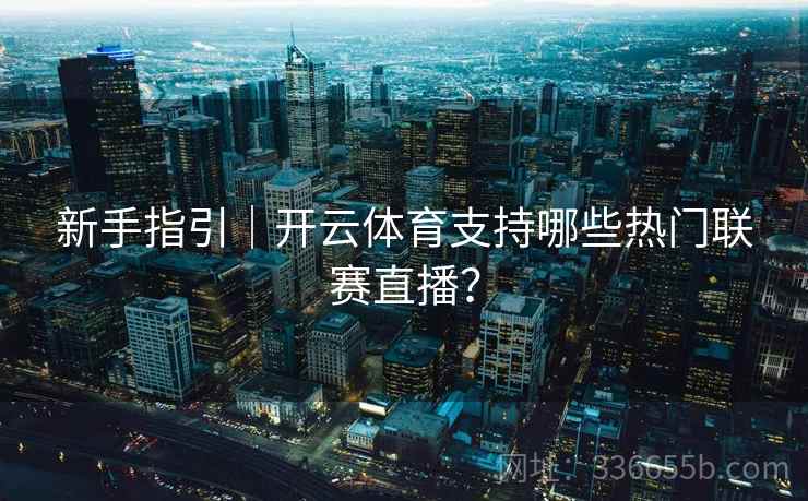 新手指引｜开云体育支持哪些热门联赛直播？